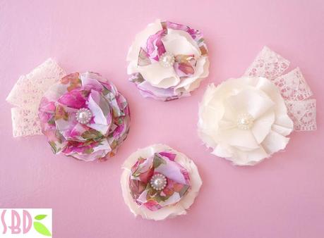 Fiori di Stoffa Shabby Chic - Shabby Chic Fabric Flowers