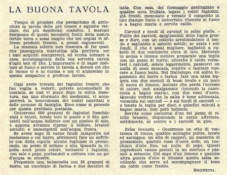 Riviste femminili d'epoca: Ricette di cucina da