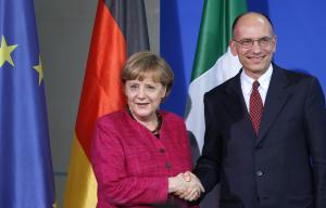 Berlino, Angela Merkel incontra Enrico Letta