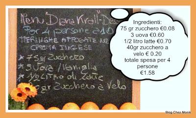 Menu Diana Krall (Dessert) Meringa soffice affogata nella crema inglese