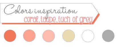 Colors Inspiration: coral and taupe