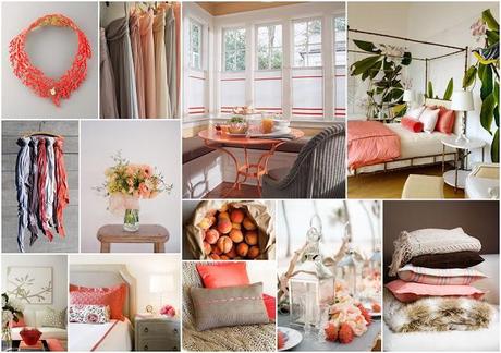 Colors Inspiration: coral and taupe