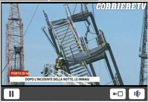 Incidente nel porto di Genova: diretta video