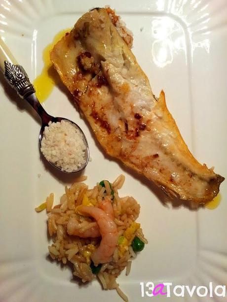 Filetti di branzino al sale e riso alla cantonese per la FESTA DELLA MAMMA