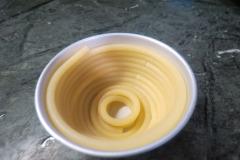 Zuccotto di Bucatini alle Zucchine e Prosciutto con Vellutata alla fontina IMG_3614