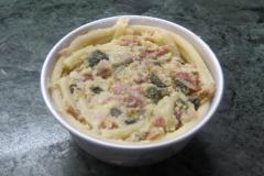 Zuccotto di Bucatini alle Zucchine e Prosciutto con Vellutata alla fontina IMG_3620