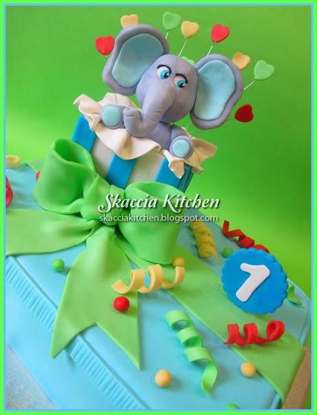 Elephant 1th Birthday Cake