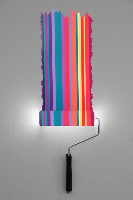 Paint Roller wall lamps - Stripes 