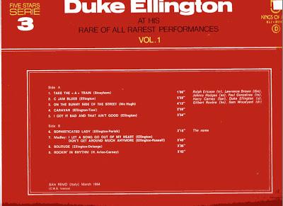 Rarità discografiche: Duke Ellington al Festival Internazionale del Jazz di Sanremo 1964