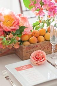 Wedding palette. blush, lime and a touch of clementine!