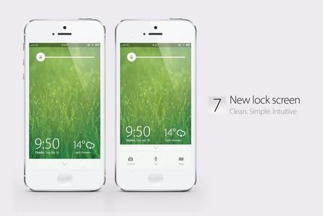iOS 7 lock screen concept