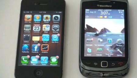 iPhone-4-Vs.-Blackberry-Torch Video: iPhone 4 vs Blackberry Torch