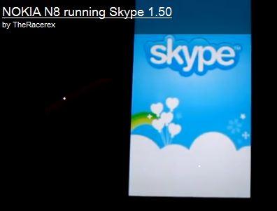 Nokia N8: Video demo Skype