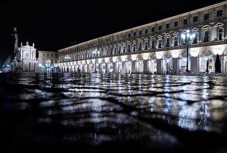 Piazza San Carlo and the rain