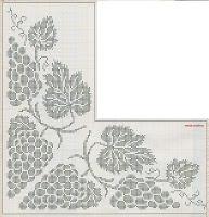 Inserto per bordo tenda con grappoli d'uva Inserto per bordo tenda con grappoli d'uva