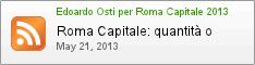 Ancora colomba da uomo in più. Si può? Secondo Josep si! Edoardo Osti per Roma Capitale 2013