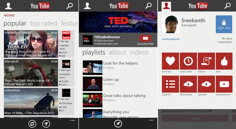 MICROSOFT AGGIORNA L’APP DI YOUTUBE youtube