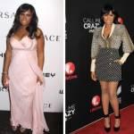 Jennifer Hudson, a sinistra nel 2008 e a destra nel 2013. La cantante ha perso 45 chili