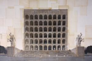 Roma EUR, Palazzo della Civiltà Italiana - 2013 - stampa fotografica e collage - cm. 100 x 150 - NICOLO' QUIRICO