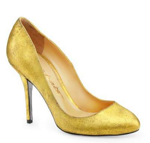 Shoeslicious: Alberto Moretti gold shoes.