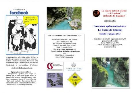 Escursione speleo-naturalistica alle Gole di Tolmino (SLO) Escursione speleo-naturalistica alle Gole di Tolmino (SLO)