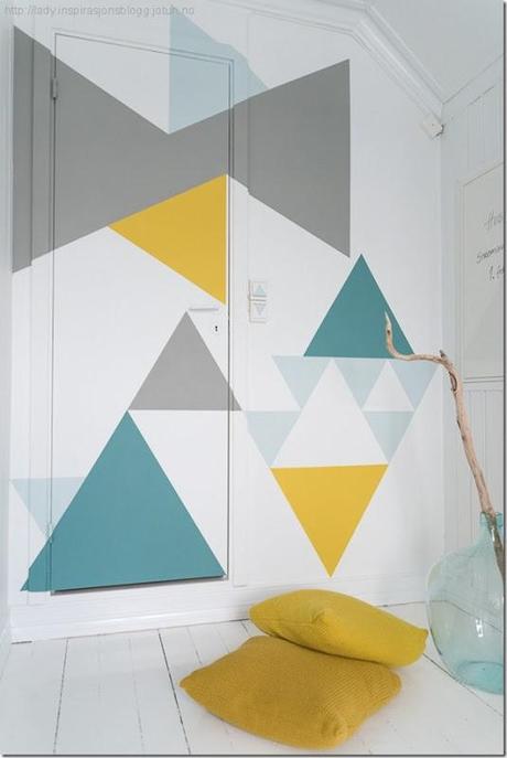 case e interni - tendenza decorazione  triangoli - Triangles 3