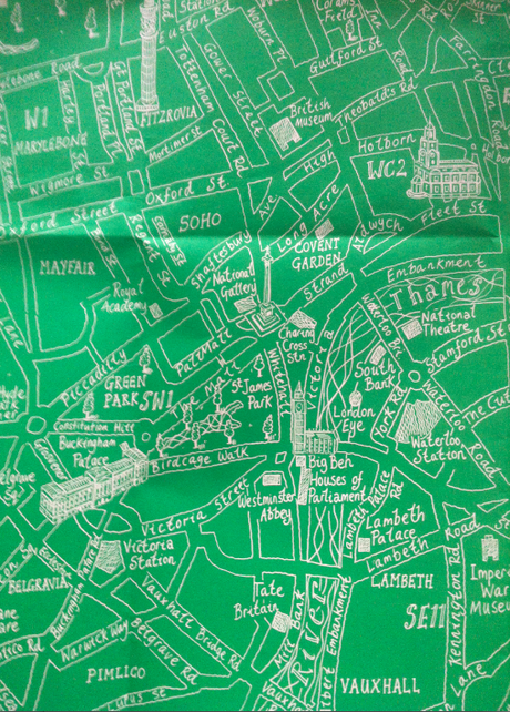 London map on paper