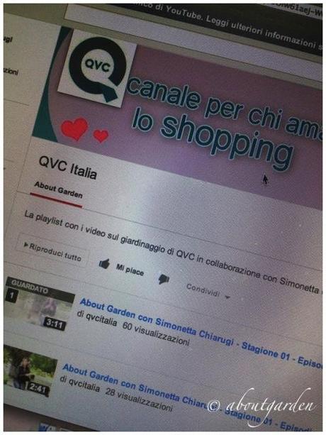 ABOUTGARDEN in TV!!!! QVC Italia