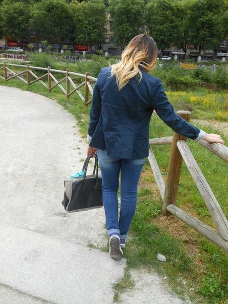 Outfit denim e pizzo Outfit denim e pizzo