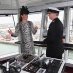 Kate Middleton inaugura nave: l’ultima uscita della duchessa prima del parto
