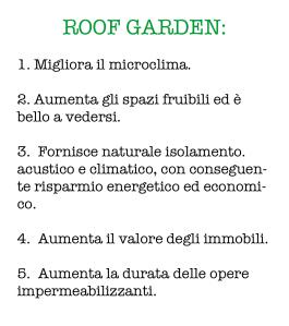 vantaggi dei roof garden