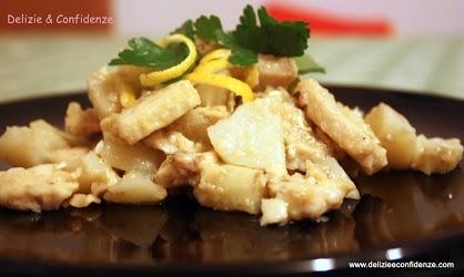 Bocconcini di pesce spada e topinambur Bocconcini di pesce spada e topinambur