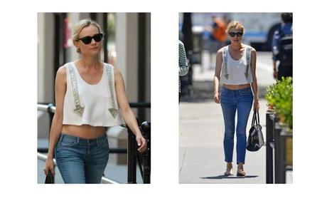 Diane Kruger wears Chloe blouse from SS13