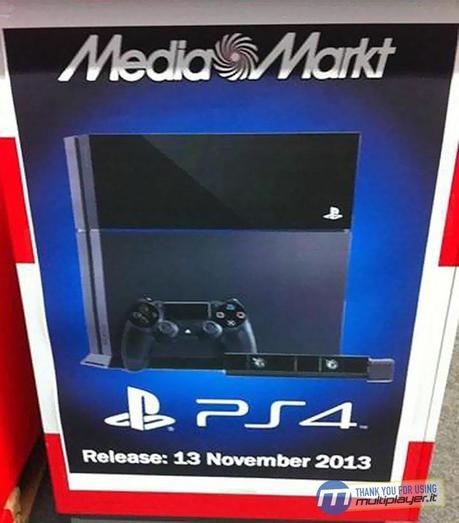 PlayStation 4 uscirà in Europa il 13 novembre?