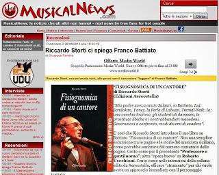 FISIOGNOMICA DI UN CANTORE: recensione di Giuseppe Panella su Musicalnews