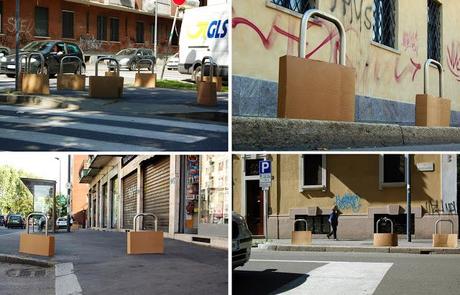 Repubblica Milano: Milano città blindata: i lucchetti sono di cartone
