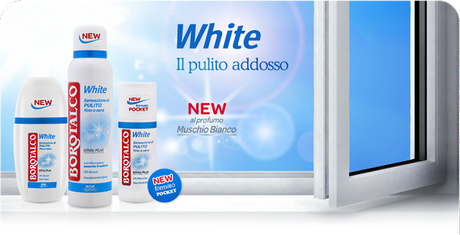 BOROTALCO WHITE, la nuova linea di deodoranti al Muschio Bianco firmati Borotalco