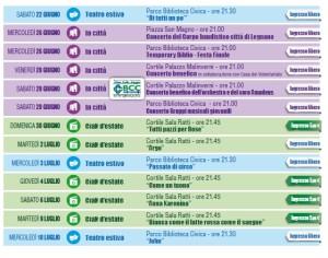 “Legnano d’Estate 2013” Un calendario di eventi