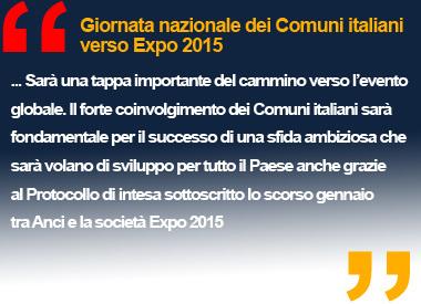 Expo 2015 Milano - Giornata nazionale dei Comuni italiani verso Expo