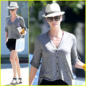 charlize theron california shopping