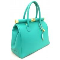 Chicca Scarpe Donna ..graffiante seduzione Borsa a mano da donna bauletto verde acqua bag made in italy