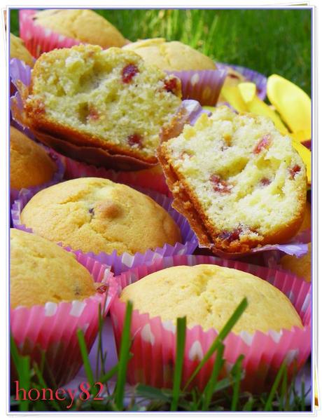 MUFFIN DI RICOTTA CON GOCCE AI FRUTTI DI BOSCO