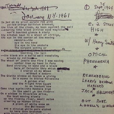 Allen Ginsberg • Manuscript page of an unpublished poem