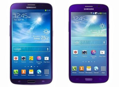 Galaxy S4, Mega 5.8 e Mega 6.3 avvistati in colorazione viola sd