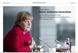 L'intervista di Angela Merkel sulla disoccupazione giovanile