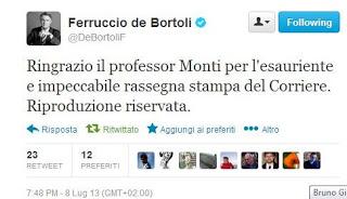 La polemica tra Monti e De Bortoli