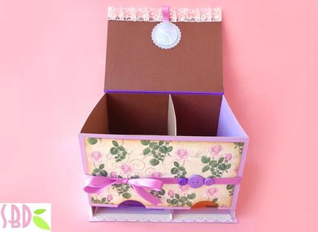 Scrapbooking: Scatola porta assorbenti - Panty holder box