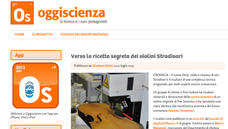 Uno Stradivari per la ricerca scientifica