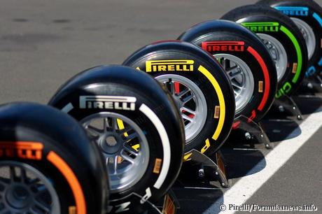 The full range of F1 show tyres