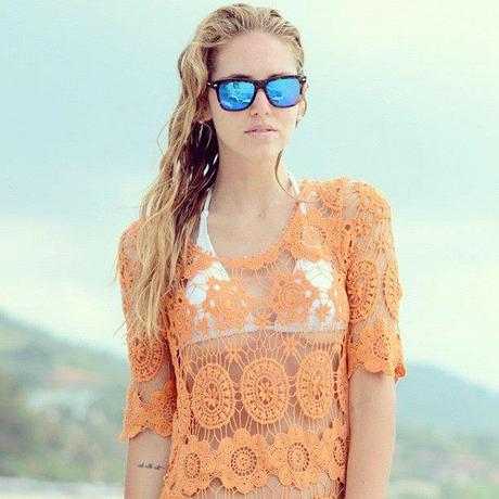 Chiara Ferragni The Blond Salad Occhiali da sole specchati Tendenze Primavera Estate 2013 4 Tendenze Primavera Estate 2013: Occhiali da Sole Specchiati